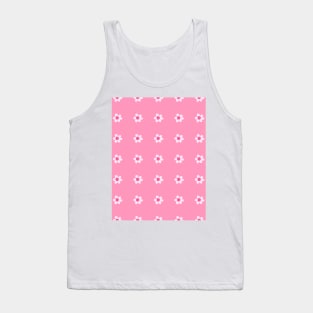 Flower pattern design in pink color Tank Top